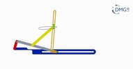 Six bar linkage. Slider crank kinematic chain connected in parallel with a slider crank -2 (Variant 2)_ProE