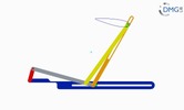 Six bar linkage. Slider crank kinematic chain connected in parallel with a slider crank -2 (Variant 8)_ProE