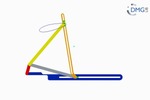 Six bar linkage. Slider crank kinematic chain connected in parallel with a slider crank -2 (Variant 9)_ProE