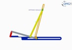Six bar linkage. Slider crank kinematic chain connected in parallel with a slider crank -2 (Variant 11)_ProE