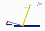 Six bar linkage. Slider crank kinematic chain connected in parallel with a slider crank -2 (Variant 12)_ProE