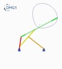 Six bar linkage. Inverted slider crank kinematic chain connected in parallel with a four bar linkage -1 (Variant 1)_ProE