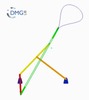 Six bar linkage. Inverted slider crank kinematic chain connected in parallel with a four bar linkage -1 (Variant 10)_ProE