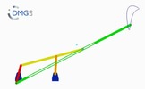 Six bar linkage. Inverted slider crank kinematic chain connected in parallel with a four bar linkage -1 (Variant 15)_ProE