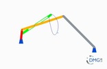 Six bar linkage. Inverted slider crank kinematic chain connected in parallel with a four bar linkage -4 (Variant 4)_ProE