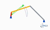 Six bar linkage. Inverted slider crank kinematic chain connected in parallel with a four bar linkage -4 (Variant 5)_ProE