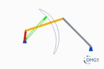 Six bar linkage. Inverted slider crank kinematic chain connected in parallel with a four bar linkage -4 (Variant 6)_ProE