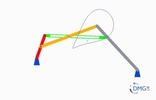 Six bar linkage. Inverted slider crank kinematic chain connected in parallel with a four bar linkage -4 (Variant 7)_ProE