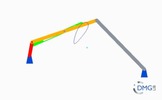 Six bar linkage. Inverted slider crank kinematic chain connected in parallel with a four bar linkage -4 (Variant 9)_ProE