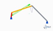 Six bar linkage. Inverted slider crank kinematic chain connected in parallel with a four bar linkage -4 (Variant 11)_ProE