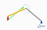 Six bar linkage. Inverted slider crank kinematic chain connected in parallel with a four bar linkage -4 (Variant 14)_ProE