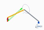 Six bar linkage. Inverted slider crank kinematic chain connected in parallel with a four bar linkage -4 (Variant 15)_ProE