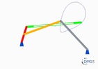 Six bar linkage. Inverted slider crank kinematic chain connected in parallel with a four bar linkage -4 (Variant 16)_ProE