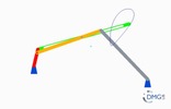 Six bar linkage. Inverted slider crank kinematic chain connected in parallel with a four bar linkage -4 (Variant 17)_ProE