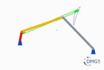 Six bar linkage. Inverted slider crank kinematic chain connected in parallel with a four bar linkage -4 (Variant 18)_ProE