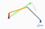 Six bar linkage. Inverted slider crank kinematic chain connected in parallel with a four bar linkage -4 (Variant 20)_ProE