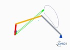 Six bar linkage. Inverted slider crank kinematic chain connected in parallel with a four bar linkage -4 (Variant 23)_ProE