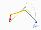Six bar linkage. Inverted slider crank kinematic chain connected in parallel with a four bar linkage -4 (Variant 24)_ProE