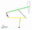Six bar linkage. RRR kinematic chain connected in parallel with a four bar linkage -1 (Variant 1)_ProE