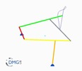 Six bar linkage. RRR kinematic chain connected in parallel with a four bar linkage -1 (Variant 6)_ProE