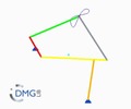 Six bar linkage. RRR kinematic chain connected in parallel with a four bar linkage -1 (Variant 12)_ProE