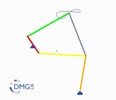 Six bar linkage. RRR kinematic chain connected in parallel with a four bar linkage -1 (Variant 13)_ProE