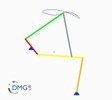 Six bar linkage. RRR kinematic chain connected in parallel with a four bar linkage -1 (Variant 14)_ProE