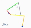 Six bar linkage. RRR kinematic chain connected in parallel with a four bar linkage -1 (Variant 19)_ProE