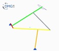 Six bar linkage. RRR kinematic chain connected in parallel with a four bar linkage -3 (Variant 6)_ProE