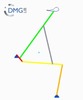 Six bar linkage. RRR kinematic chain connected in parallel with a four bar linkage -3 (Variant 9)_ProE