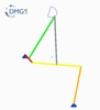 Six bar linkage. RRR kinematic chain connected in parallel with a four bar linkage -3 (Variant 15)_ProE