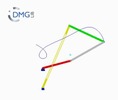 Six bar linkage. RRR kinematic chain connected in parallel with an inverted slider crank -1 (Variant 1)_ProE