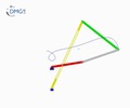 Six bar linkage. RRR kinematic chain connected in parallel with an inverted slider crank -1 (Variant 11)_ProE