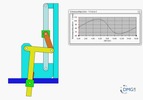 Six bar linkage. Inverted slider crank in series with a slider crank –2 (Variant 11)_SolidWorks