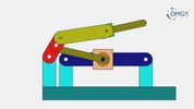 Six bar linkage. Slider crank kinematic chain connected in parallel with a slider crank  -3 (Variant 3)_SolidWorks