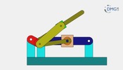 Six bar linkage. Slider crank kinematic chain connected in parallel with a slider crank  -3 (Variant 5)_SolidWorks