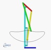 Six bar linkage. Slider crank kinematic chain connected in parallel with an inverted slider crank -2 (Variant 9)_SolidWorks