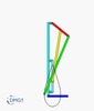 Six bar linkage. Slider crank kinematic chain connected in parallel with an inverted slider crank -2 (Variant 11)_SolidWorks