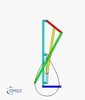 Six bar linkage. Slider crank kinematic chain connected in parallel with an inverted slider crank -2 (Variant 12)_SolidWorks