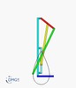 Six bar linkage. Slider crank kinematic chain connected in parallel with an inverted slider crank -2 (Variant 12)_SolidWorks