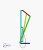 Six bar linkage. Slider crank kinematic chain connected in parallel with an inverted slider crank -2 (Variant 14)_SolidWorks
