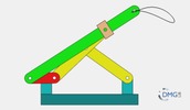 Six bar linkage. Inverted slider crank kinematic chain connected in parallel with a four bar linkage -1 (Variant 9)_SolidWorks