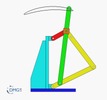 Six bar linkage. Inverted slider crank kinematic chain connected in parallel with a four bar linkage -3 (Variant 1)_SolidWorks