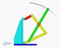 Six bar linkage. Inverted slider crank kinematic chain connected in parallel with a four bar linkage -3 (Variant 3)_SolidWorks
