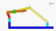 Six bar linkage. Inverted slider crank kinematic chain connected in parallel with a four bar linkage -4 (Variant 2)_SolidWorks