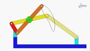 Six bar linkage. Inverted slider crank kinematic chain connected in parallel with a four bar linkage -4 (Variant 13)_SolidWorks