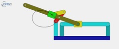 Six bar linkage. Slider crank kinematic chain connected in parallel with a slider crank-1 (Variant 4)_SolidWorks