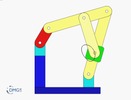 Six bar linkage. Slider crank kinematic chain connected in parallel with a four bar linkage -2 (Variant 2)_SolidWorks